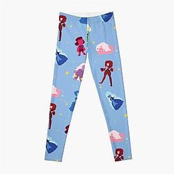 Steven Universe Characters and Stars Pattern Leggings