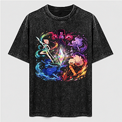 Steven Universe Crystal Gems Battle  Washed T-Shirt Steven Universe T-Shirts NTT2708