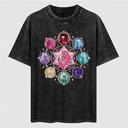 Steven Universe Rose Quartz Crystal Portrait NTT2708 Washed T-Shirt Steven Universe T-Shirts