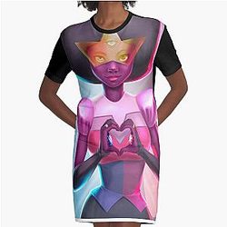 GARNET Steven Universe Future Graphic T-Shirt Dress