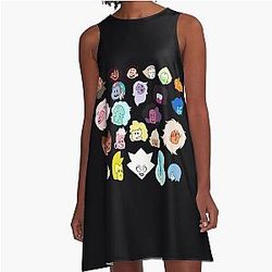 Steven Universe Heads 	 	 A-Line Dress