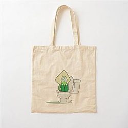 Steven Universe - Peridot In the Toilet Cotton Tote Bag