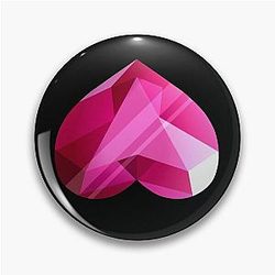 Steven Universe - Spinel Heart Gem 2nd Form - Black Background Pin