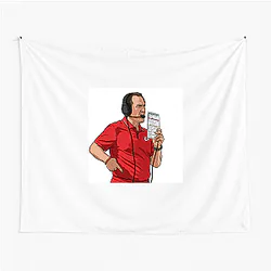 Steve Spagnuolo Chiefs Defensive King Steve Spagnuolo Tapestries