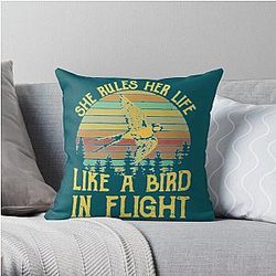 Stevie Nicks Vintage Rock Band Stevie-Nicks She Rules Her Life Like A Bird In Flight Throw Pillow
