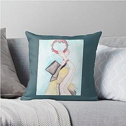Stevie Nicks Watercolor Throw Pillow
