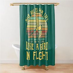Stevie Nicks Vintage Rock Band Stevie-Nicks She Rules Her Life Like A Bird In Flight Shower Curtain