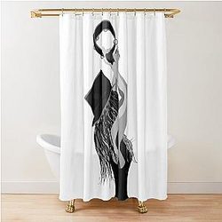 stevie nicks and tambourine Shower Curtain