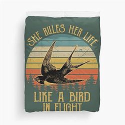 Stevie Nicks She Rules Her Life Like A Bird In Flight Vintage  Duvet Cover