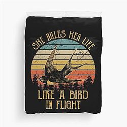 Stevie Nicks She Rules Her Life Like A Bird In Flight Vintage Duvet Cover