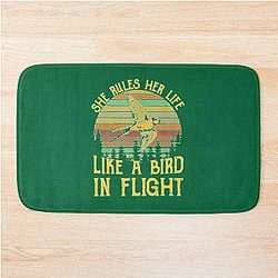 Stevie Nicks Vintage Rock Band Stevie-Nicks She Rules Her Life Like A Bird In Flight Bath Mat