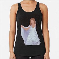 Stevie Nicks White Dress Racerback Tank Top