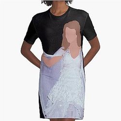 Stevie Nicks White Dress Graphic T-Shirt Dress