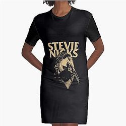 Anime Portrait Stevie Nicksstevie Nicksstevie Nicksstevie Nicksstevie Nicks Graphic T-Shirt Dress