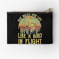 Stevie Nicks Vintage Rock Band Stevie-Nicks She Rules Her Life Like A Bird In Flight Zipper Pouch