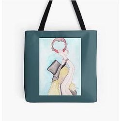 Stevie Nicks Watercolor All Over Print Tote Bag