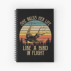 Stevie Nicks She Rules Her Life Like A Bird In Flight Vintage Spiral Notebook