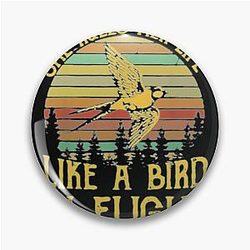 Stevie Nicks Vintage Rock Band Stevie-Nicks She Rules Her Life Like A Bird In Flight Pin
