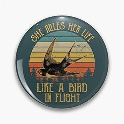 Stevie Nicks She Rules Her Life Like A Bird In Flight Vintage  Pin
