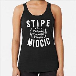 Stipe Miocic Undisputed Heavyweight Champion White Racerback Tank Top