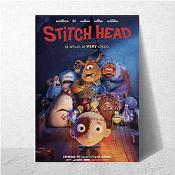 Patchwork Monster Stitch Head Posters
