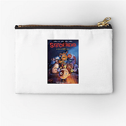 Patchwork Monster Stitch Head Zipper Pouches