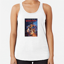 Patchwork Monster Stitch Head Tank Tops