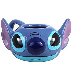 Jerry Leigh Stitch Head Mug, Boxed Sculpted Miniature, Limited Edition Disney Collectable, 3.5 Ounces, Blue