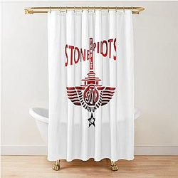Plush Stone Temples Shower Curtain
