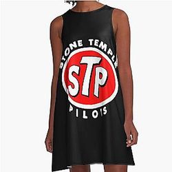 Stone Temple Logo A-Line Dress