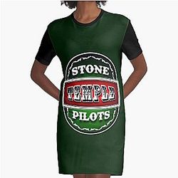 Pilot Stone Graphic T-Shirt Dress