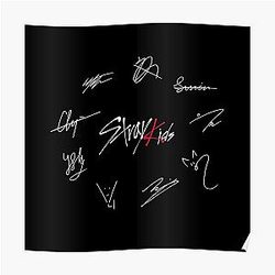 Stray Kids' Signatures (Red Version) Poster RB1608