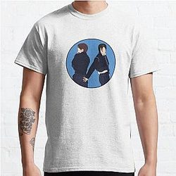 stray kids leeknow and hyunjin trouble maker fan art illustration  Classic T-Shirt RB1608