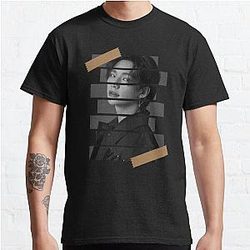 Hwang Hyunjin Stray Kids Hyunjin Korean Kpop Monochrome Stripe Design Classic T-Shirt RB1608