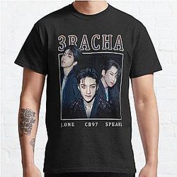 3RACHA Stray Kids Vintage Retro Kpop Band Style 90s  Classic T-Shirt RB1608