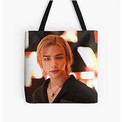 Blonde Hyunjin Stray Kids All Over Print Tote Bag RB1608