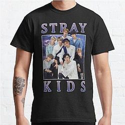 STRAY KIDS Vintage Retro Band Style 90s  Classic T-Shirt RB1608