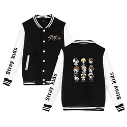 Stray Kids Bomber Jacket - Streetwear Hip Hop Long Sleeve Jackets