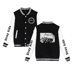 KPOP Stray Kids Baseball Uniform Bomber Jacket - Streetwear Hip Hop Long Sleeve Jackets