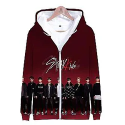 KPOP Stray Kids Jacket - 3D Printed Long Sleeve Boy Band Jackets