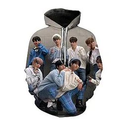 Stray Kids Hoodie - 3D Printed Korean Cosplay Streetwear Fashion Pullovers Boys Clothes