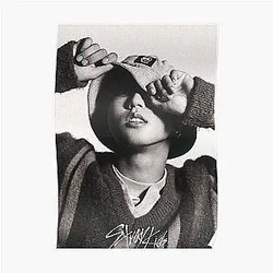 Stray Kids Posters - Han Jisung Stray Kids 3racha hot black and white  Poster