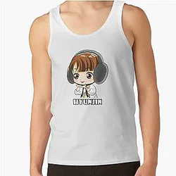 Stray Kids Tank Tops - Stray Kids Hyunjin Chibi Tank Top