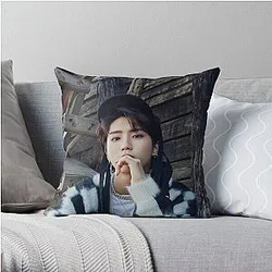 Stray Kids Pillows - Han Jisung astronaut Levanter Logo Stray Kids 3RACHA poster 2 Throw Pillow