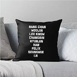 Stray Kids Pillows - Stray Kids Members Names  Throw Pillow