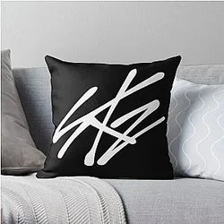 Stray Kids Pillows - Stray Kids SKZ Stay Fandom Logo Throw Pillow