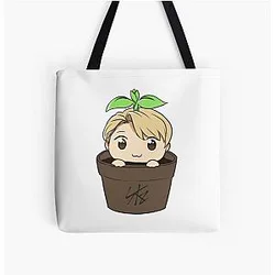 Stray Kids Bags - Plant Han Jisung Chibi All Over Print Tote Bag