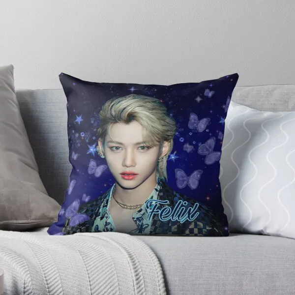 Stray Kids Pillows - Stray Kids Felix Throw Pillow | Stray Kids