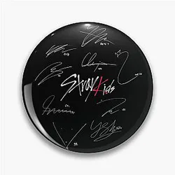 Stray Kids Pins - Logo with Signatures (black) Pin