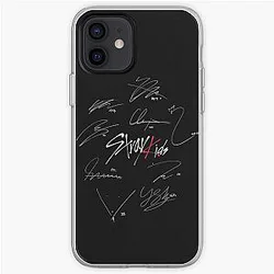 Stray Kids Cases - Logo with Signatures (black) iPhone Soft Case